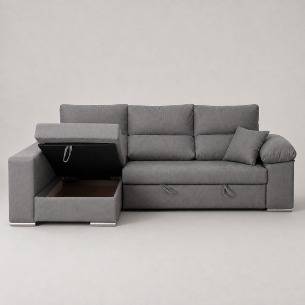 Sofá Chaiselongue Cama ROSALIA con Arcón 263cm