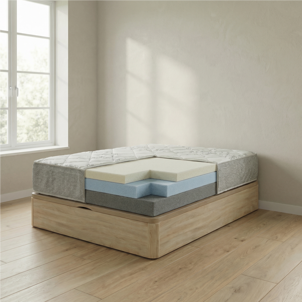 Pack Colchón Bibi 28cm + Canapé Abatible Reforzado