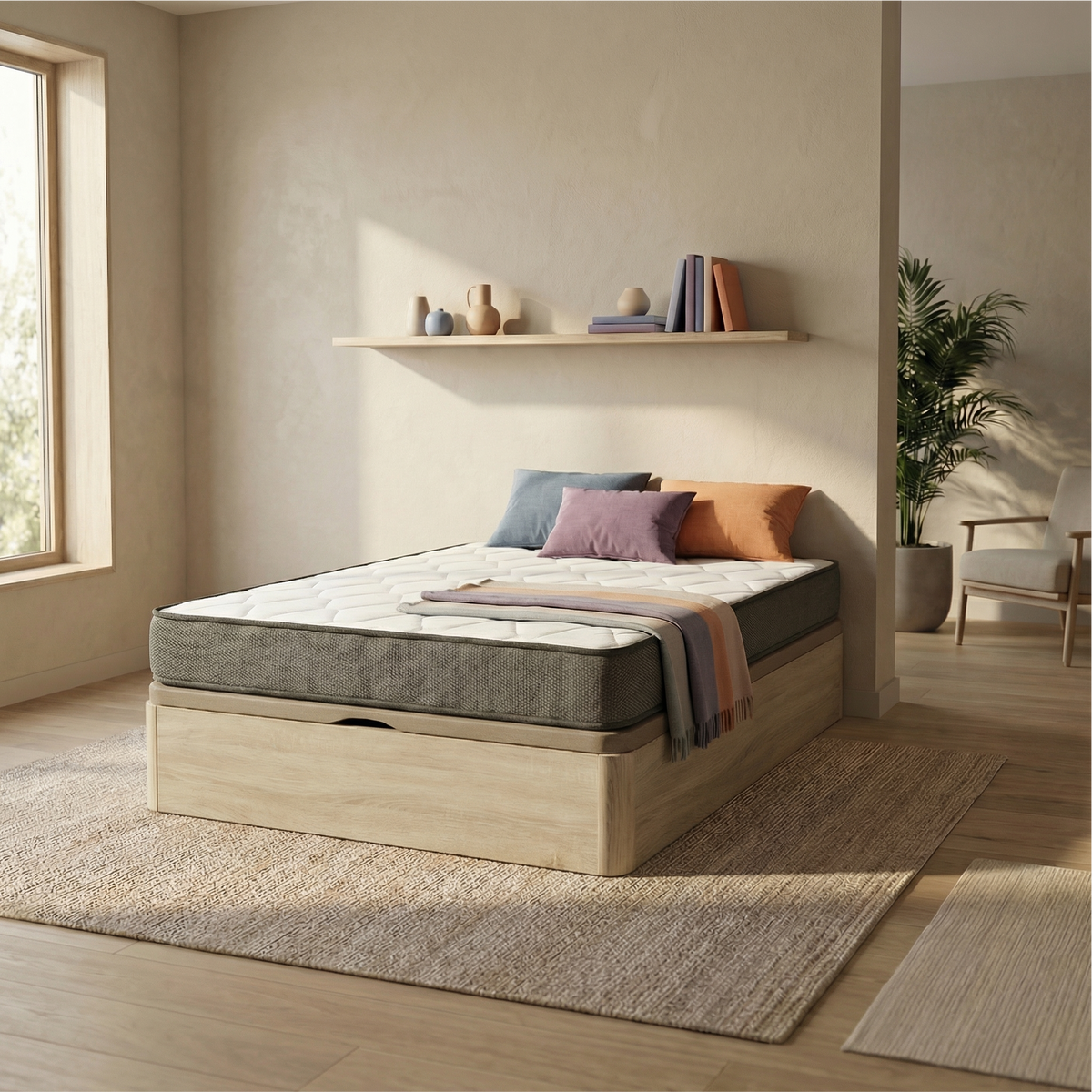 Pack Colchón Viscoelástico Essential Pro + Canapé Abatible Reforzado