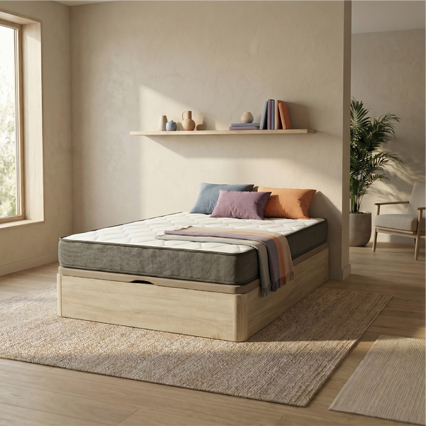 Pack Colchón Viscoelástico Essential Pro + Canapé Abatible Reforzado