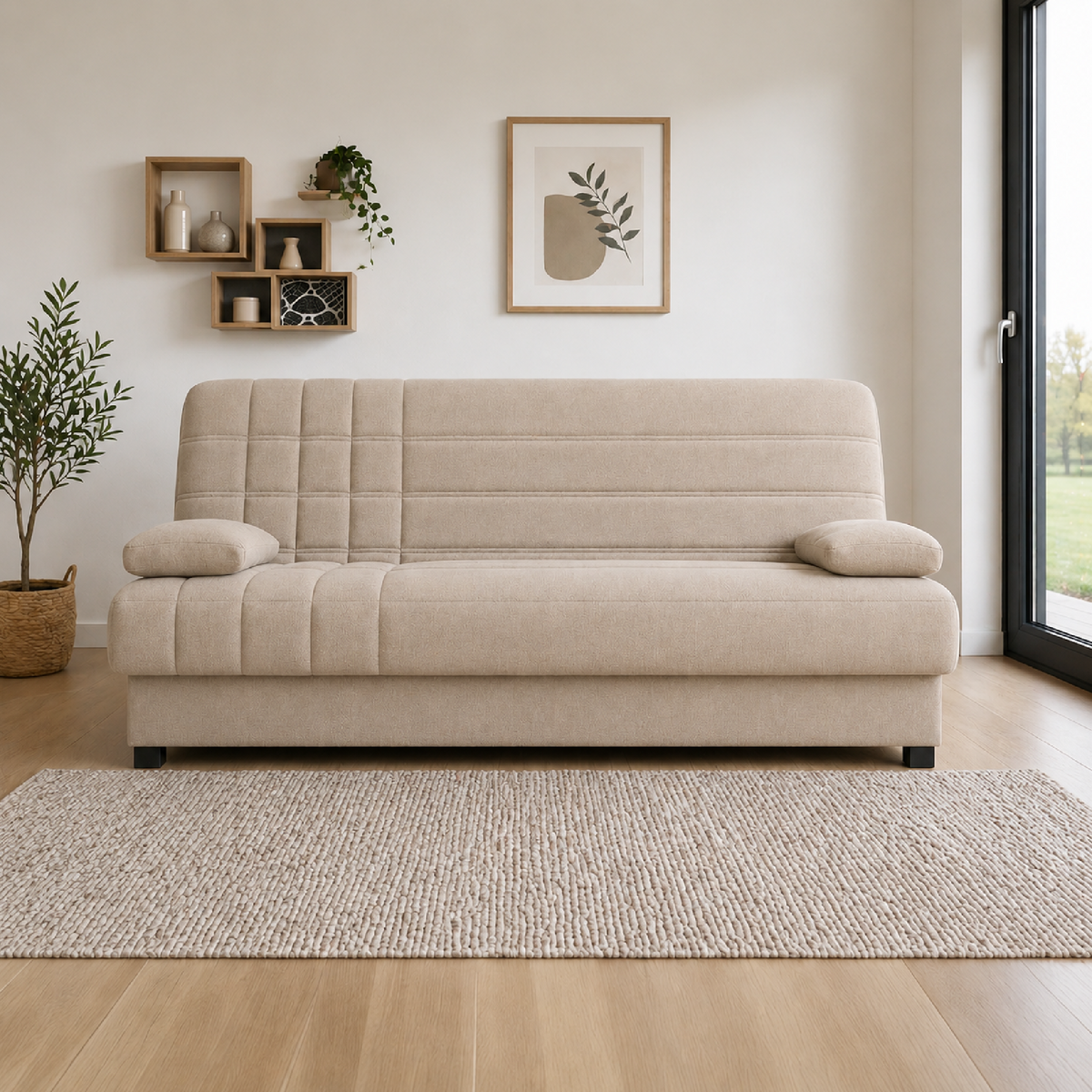 Sofá Cama EMMA Clic-Clac 190cm Arcón Integrado