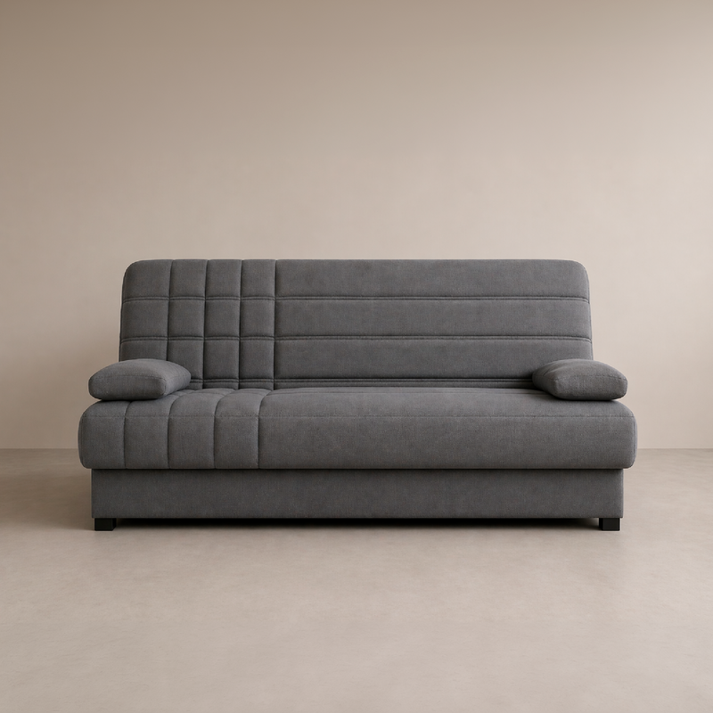 Sofá Cama EMMA Clic-Clac · Colchón Incluido · Arcón Integrado · Funda Desenfundable Lavable · 190 cm