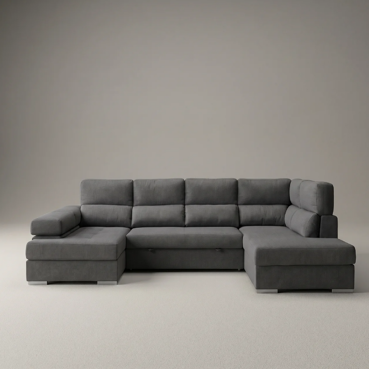 Sofá Chaiselongue FLORA Rinconera 345cm 4-5 Plazas · Cama + Arcón · a elegir Izq/Der