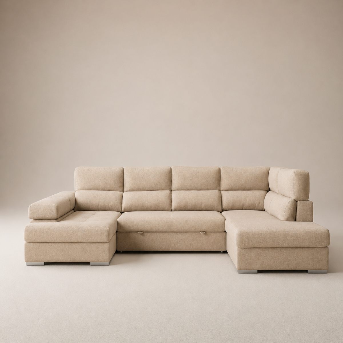 Sofá Chaiselongue FLORA Rinconera 345cm 4-5 Plazas Cama + Arcón