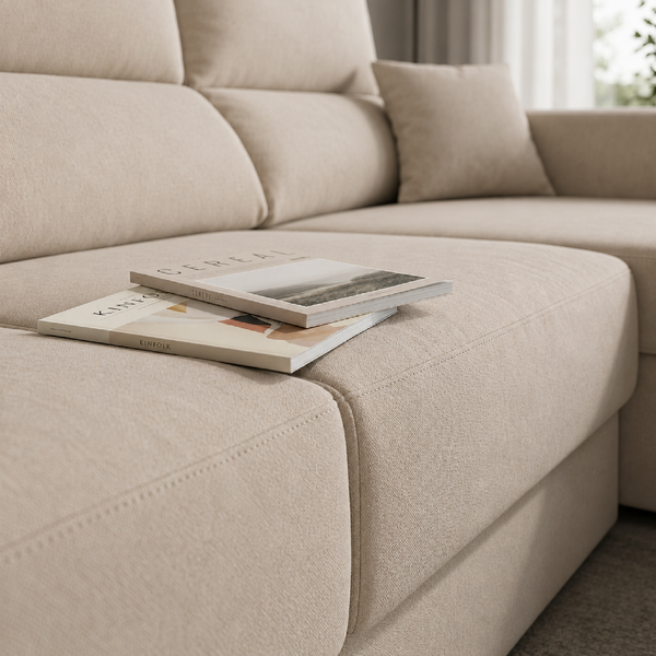 Sofá Chaiselongue ROMEO 265cm Arcón Integrado · a elegir Izq/Der