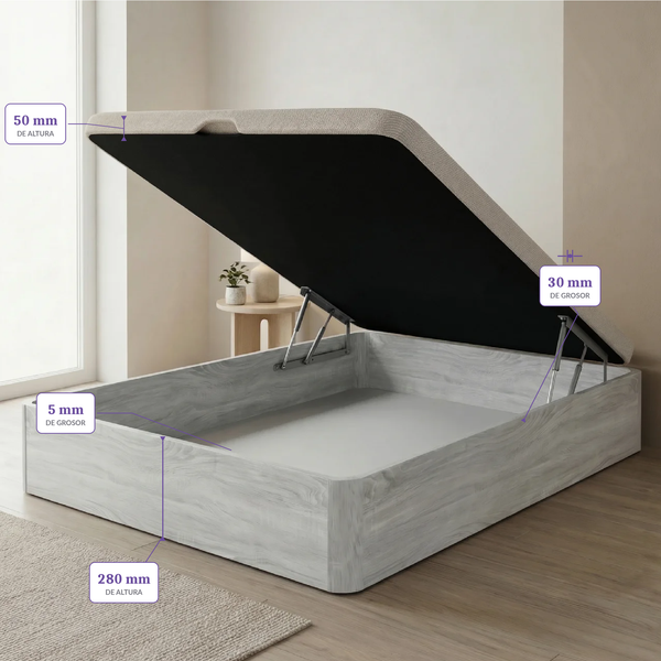 Canapé Abatible XXL Reforzado Madera 30mm